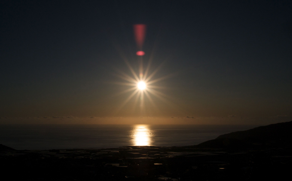 Auf La Palma geht die Sonne mit Nachdruck unter...