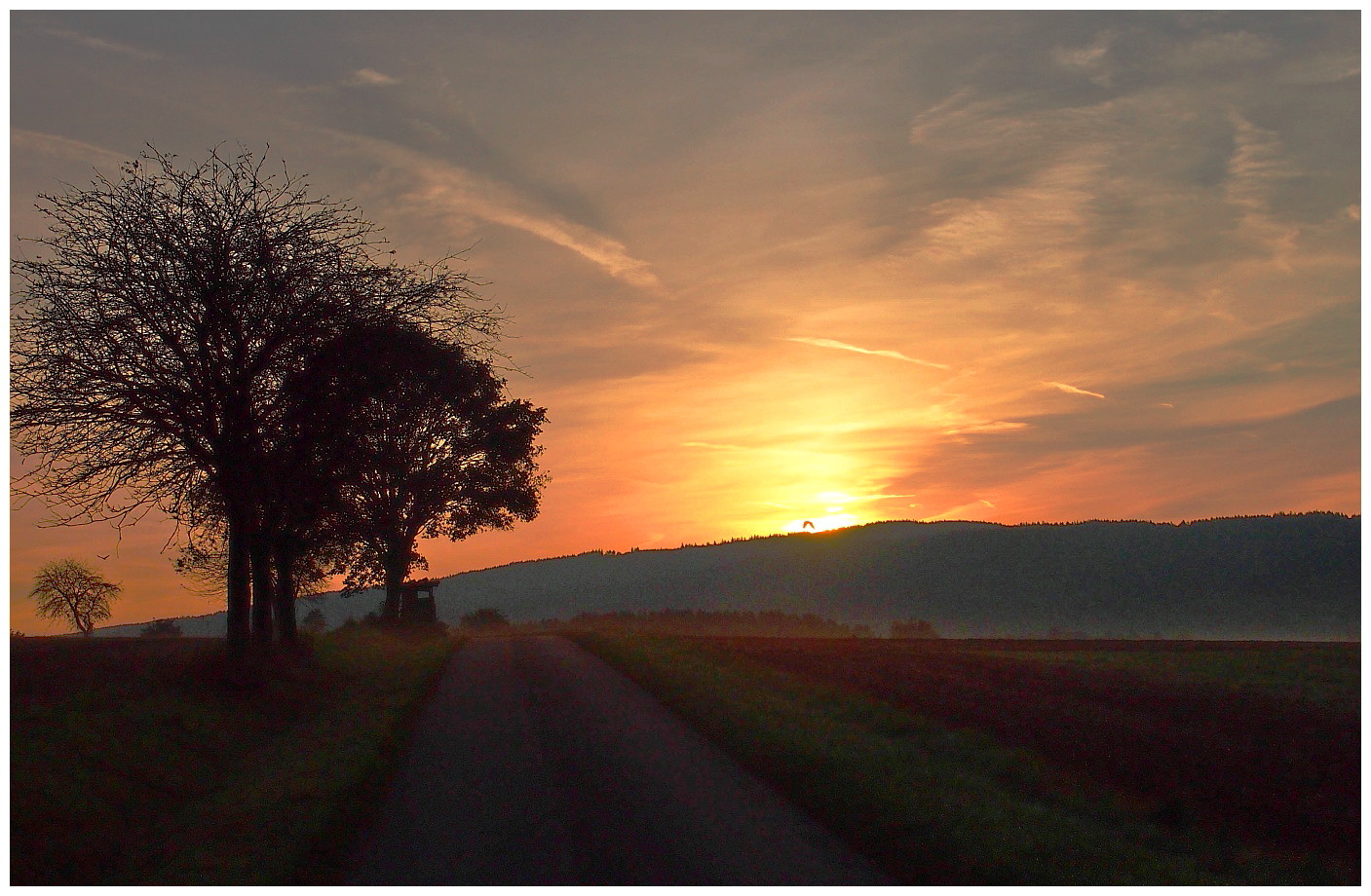 Auf Morgen-Landfahrt