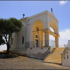 Auf Nazareth Berg-Kleine alte orthodoxe Kirche in der Einsamkeit (Blick A)