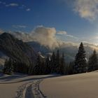 Auf Schneeschuhtour oberhalb von Hinterbergen