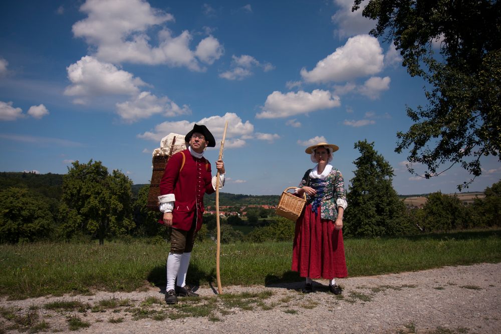 .. auf Wanderschaft - ob das Wetter hält - Zu Gast Anno Domini 1760 / Wackershofen