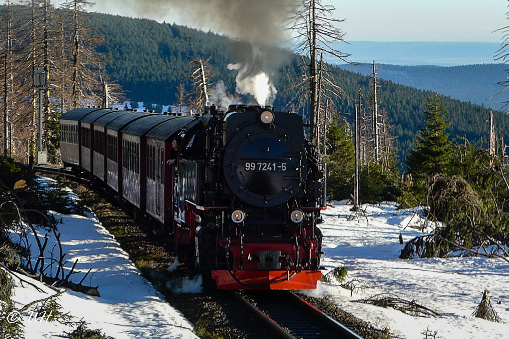 auf zum Brocken - Zugkreuzung Goetheweg