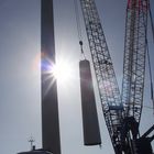 Aufbau einer Windkraftanlage, Montage Turm