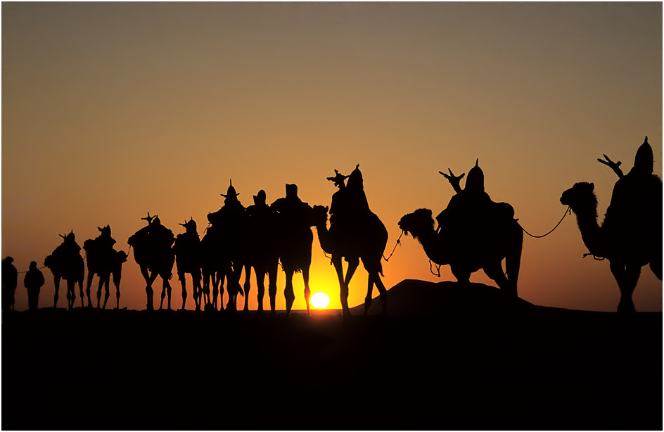 Aufbruch bei Sonnenaufgang