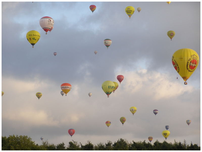 Aufbruch der Ballonfahrer