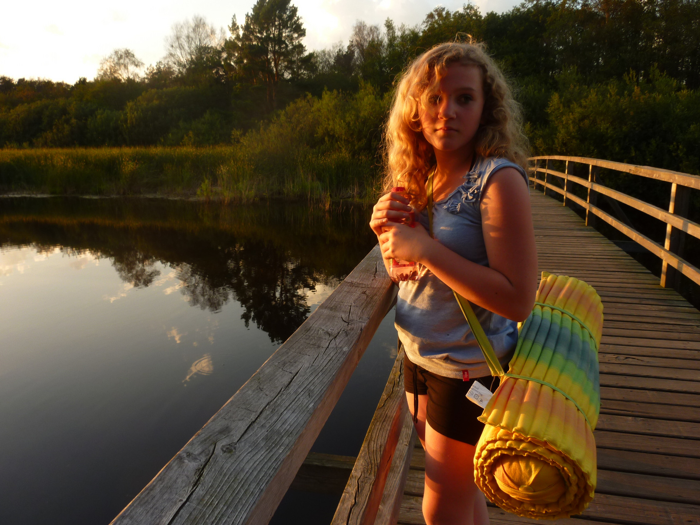 Aufbruch zum Strand am Abend