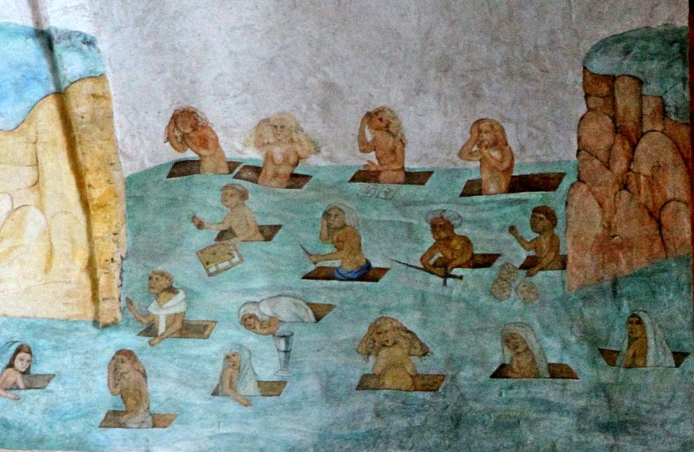 Auferstehung der Toten - spätgotische Malerei ca 1300