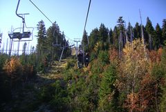 Auffahrt auf den Reifträger bei wunderschönem Herbstwetter