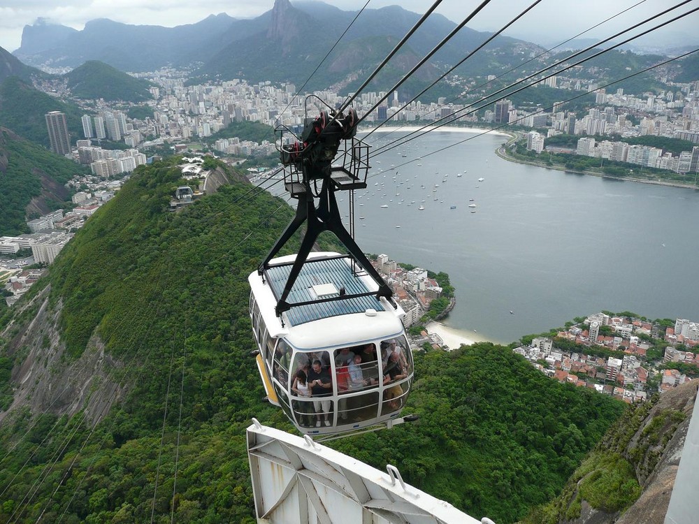 Auffahrt auf den Zuckerhut oberhalb von Rio de Janeiro