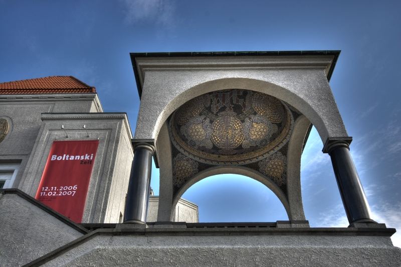 Aufgang zum Ausstellungsgebäude, Mathildenhöhe Darmstadt