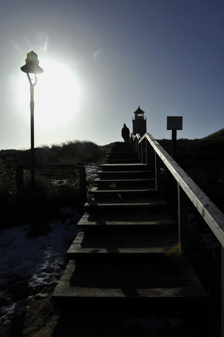 Aufgang zum Leuchtturm Rotes Kliff