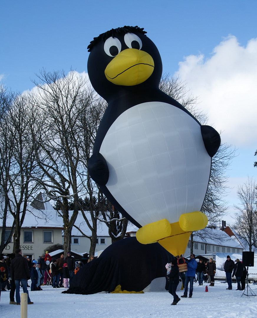 Aufgeblasener Pinguin