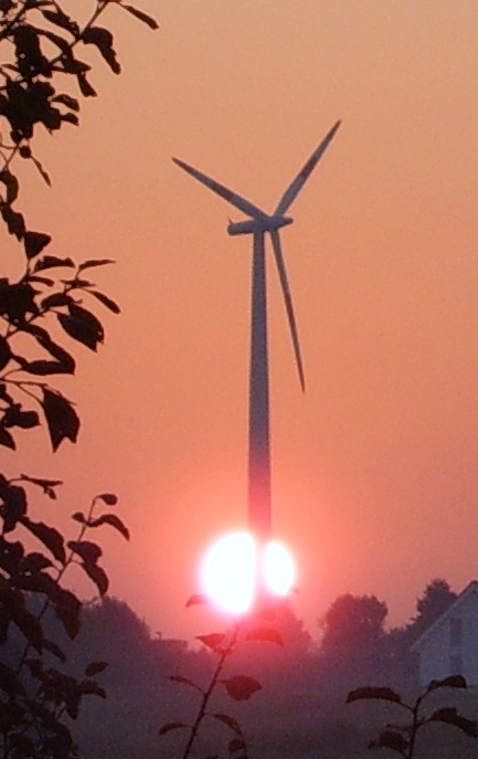 Aufgehendes Windlicht