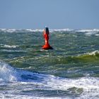 aufgewühlte See vor Norderney