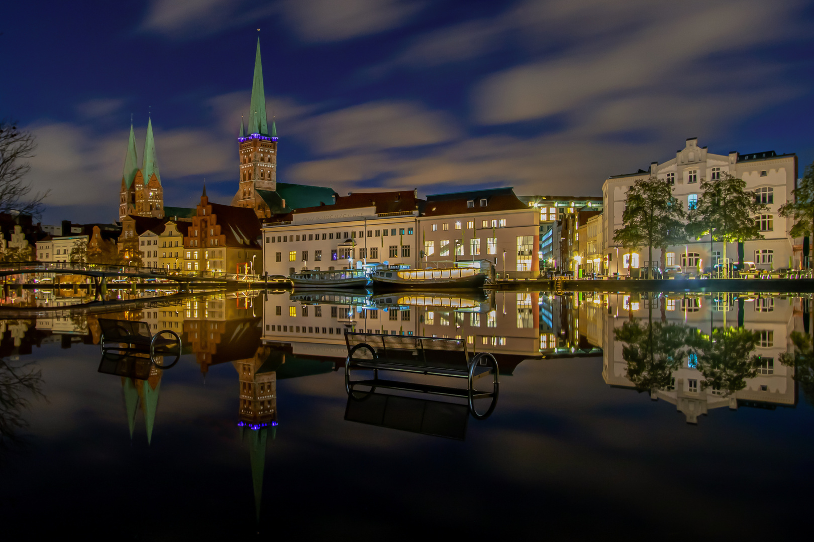 auflaufendes Wasser in der Altstadt