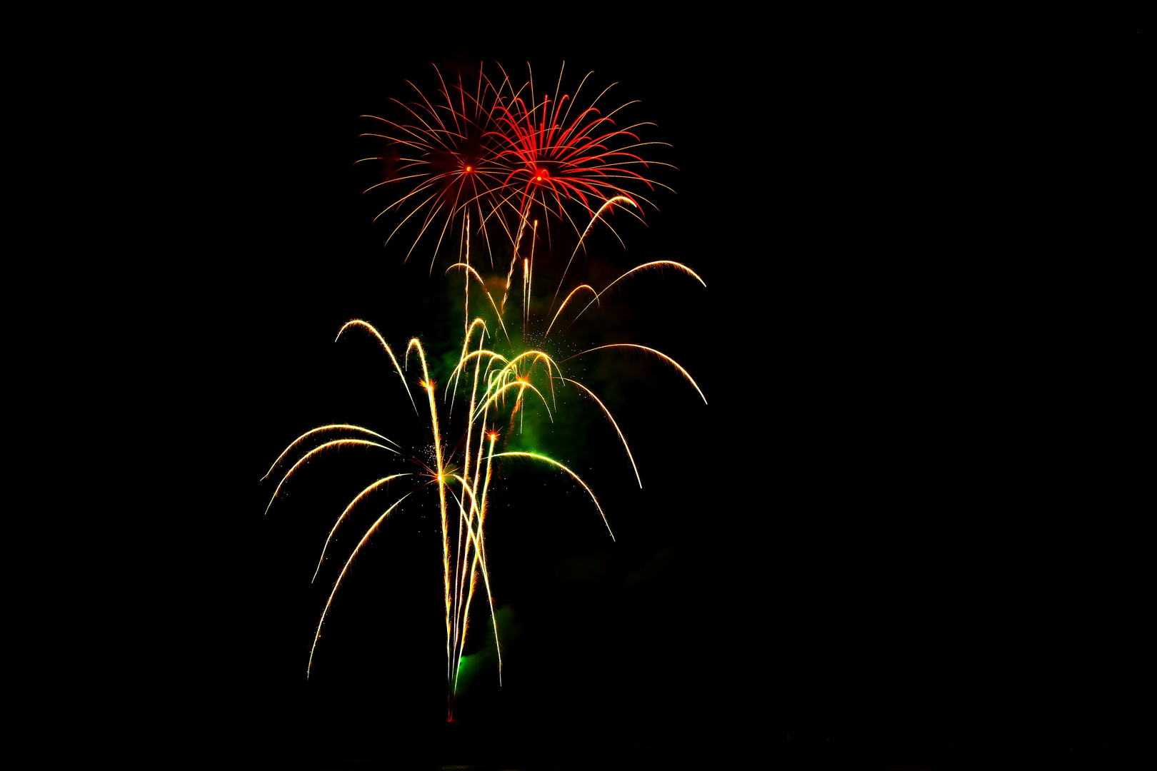 Aufnahme eines Feuerwerk anlässlich der PPP-Tage in Wesel