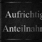 † † † Aufrichtige Anteilnahme