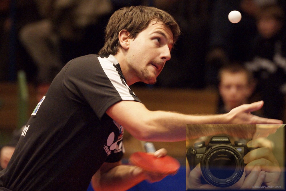 Aufschlag Timo Boll