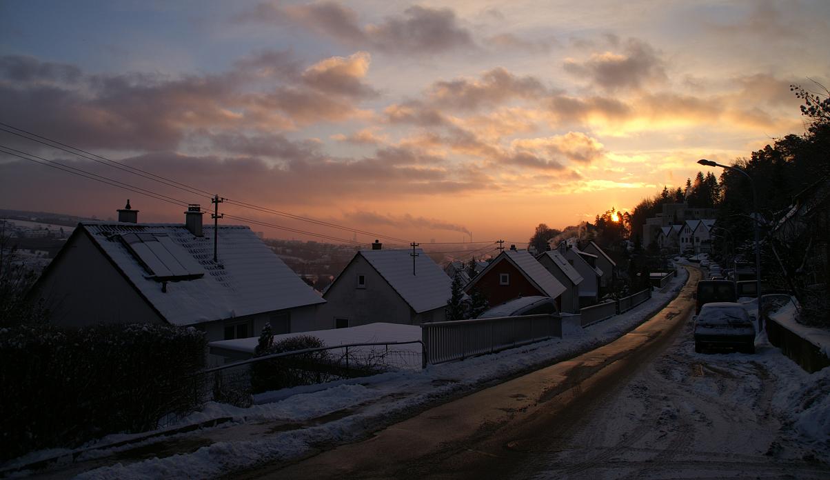 Aufstehende Sonne