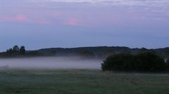 aufsteigender Nebel am Abend