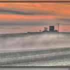 aufsteigender Nebel mit Blick auf die Grüninger Warte