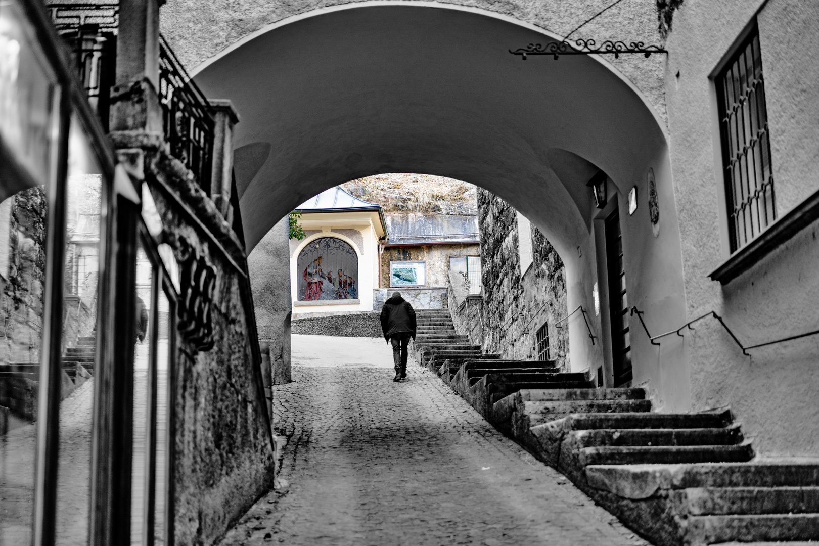 Aufstieg auf den Kapuzinerberg bei Salzburg