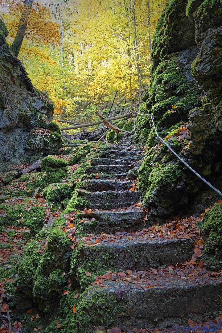 Aufstieg aus der Wolfsschlucht