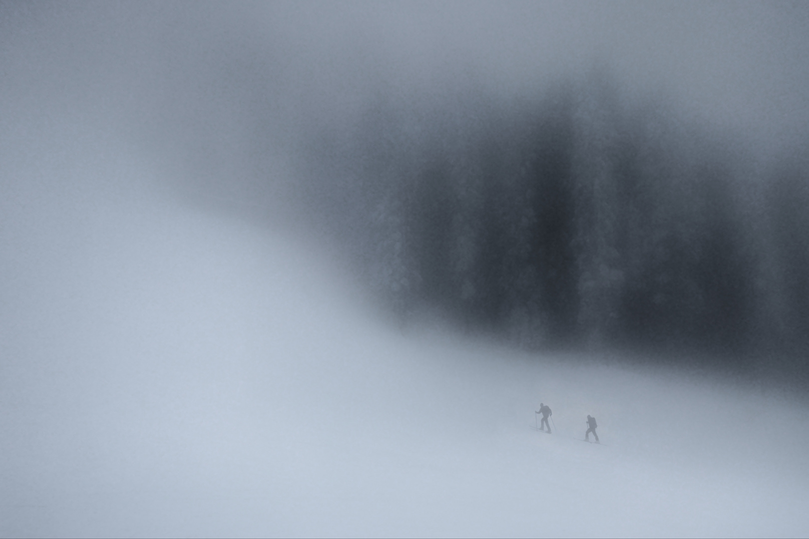 Aufstieg in den Nebel