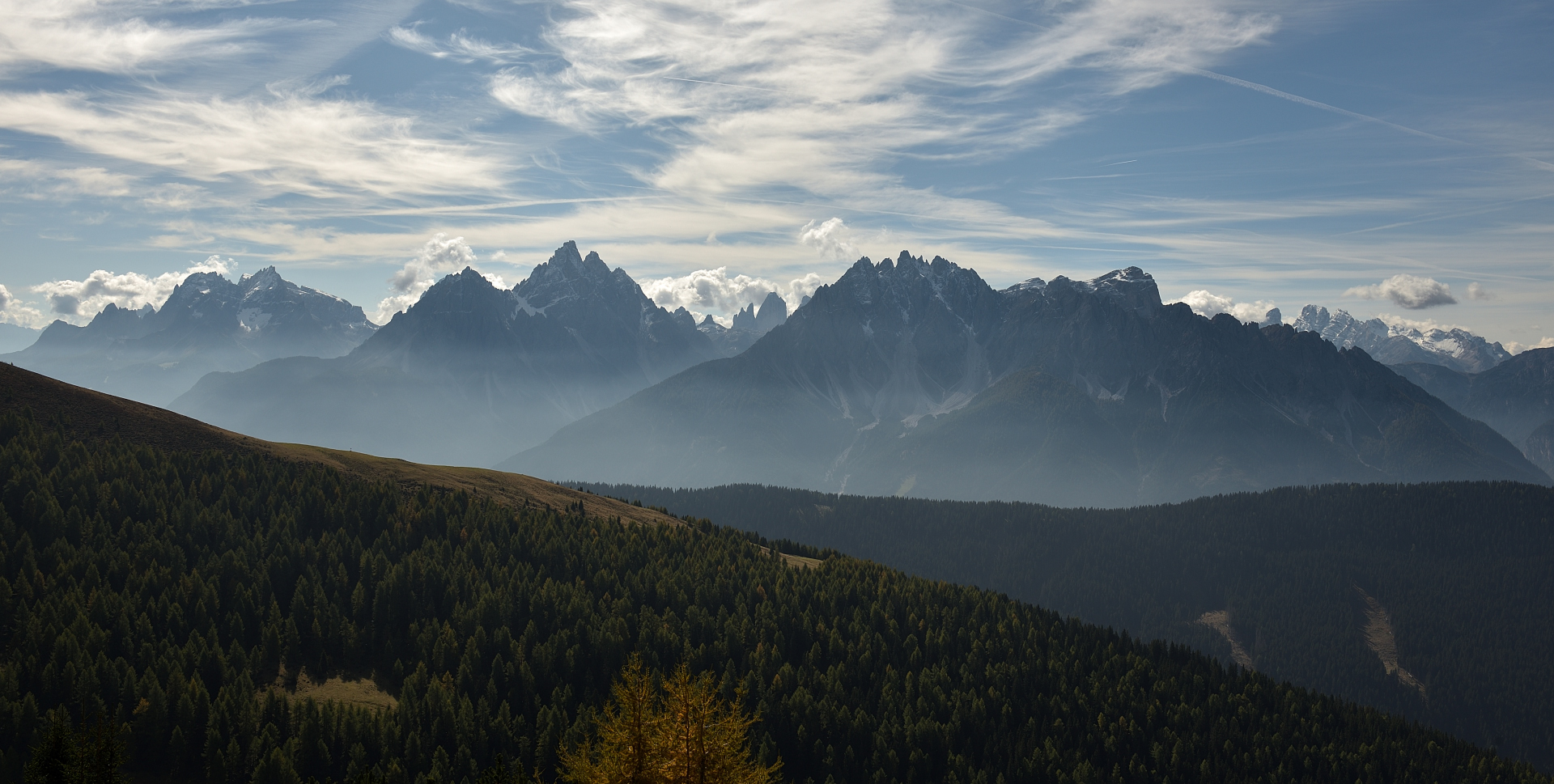 Aufstieg Pfannhorn die (3). Die Baumgrenze ist erreicht, von hier hat man einen tollen...