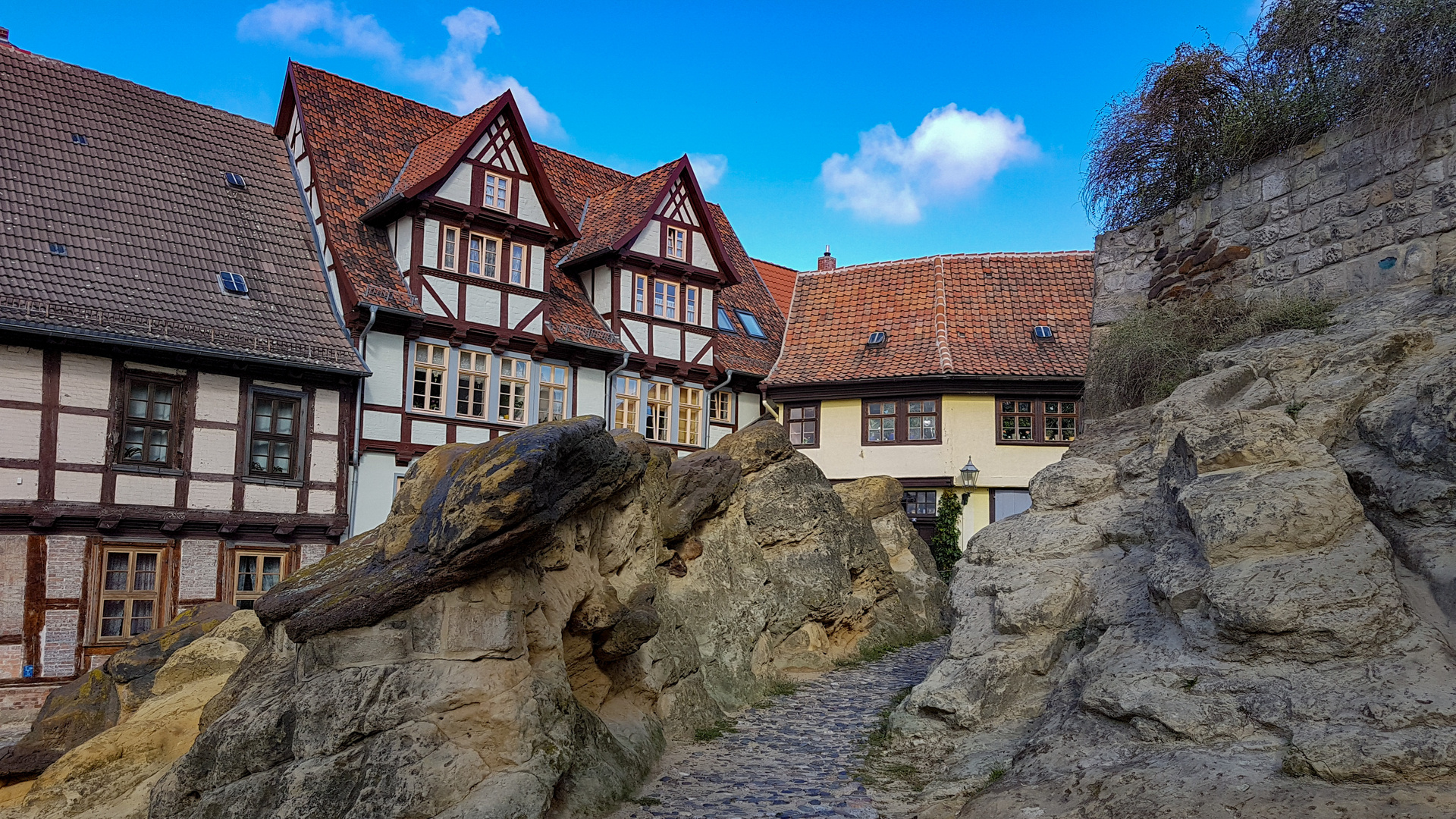 Aufstieg Schloss Quedlinburg