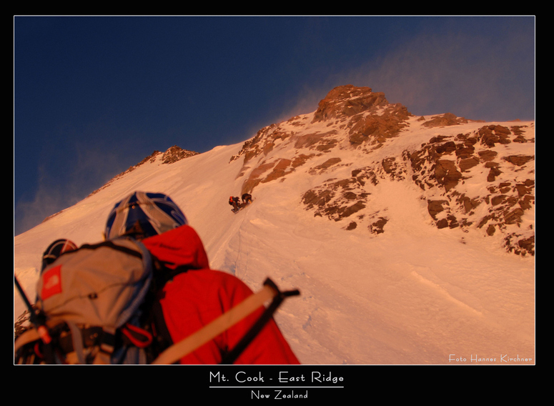 Aufstieg über die East Ridge zum Südgipfel des Mt. Cook