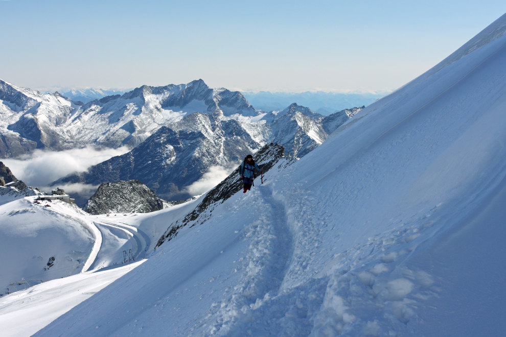 Aufstieg zum Allalinhorn, Saastal