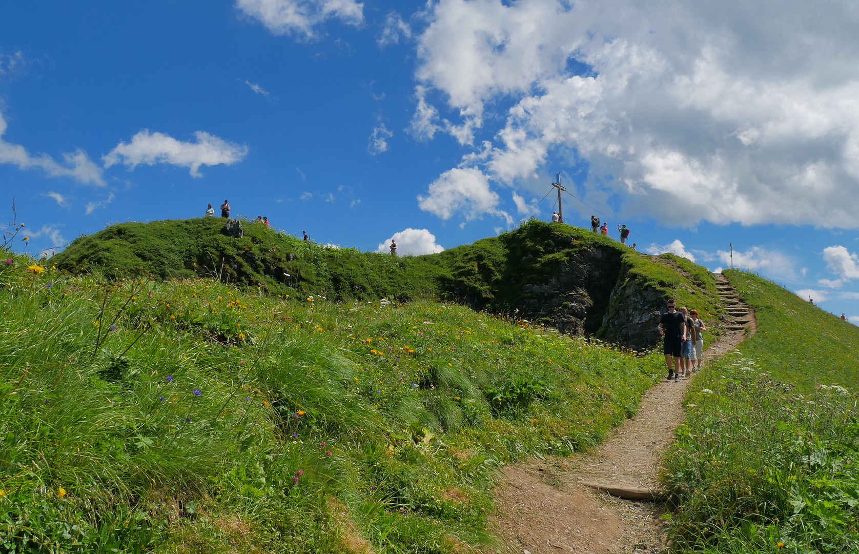 Aufstieg zum Fellhorn Gipfel