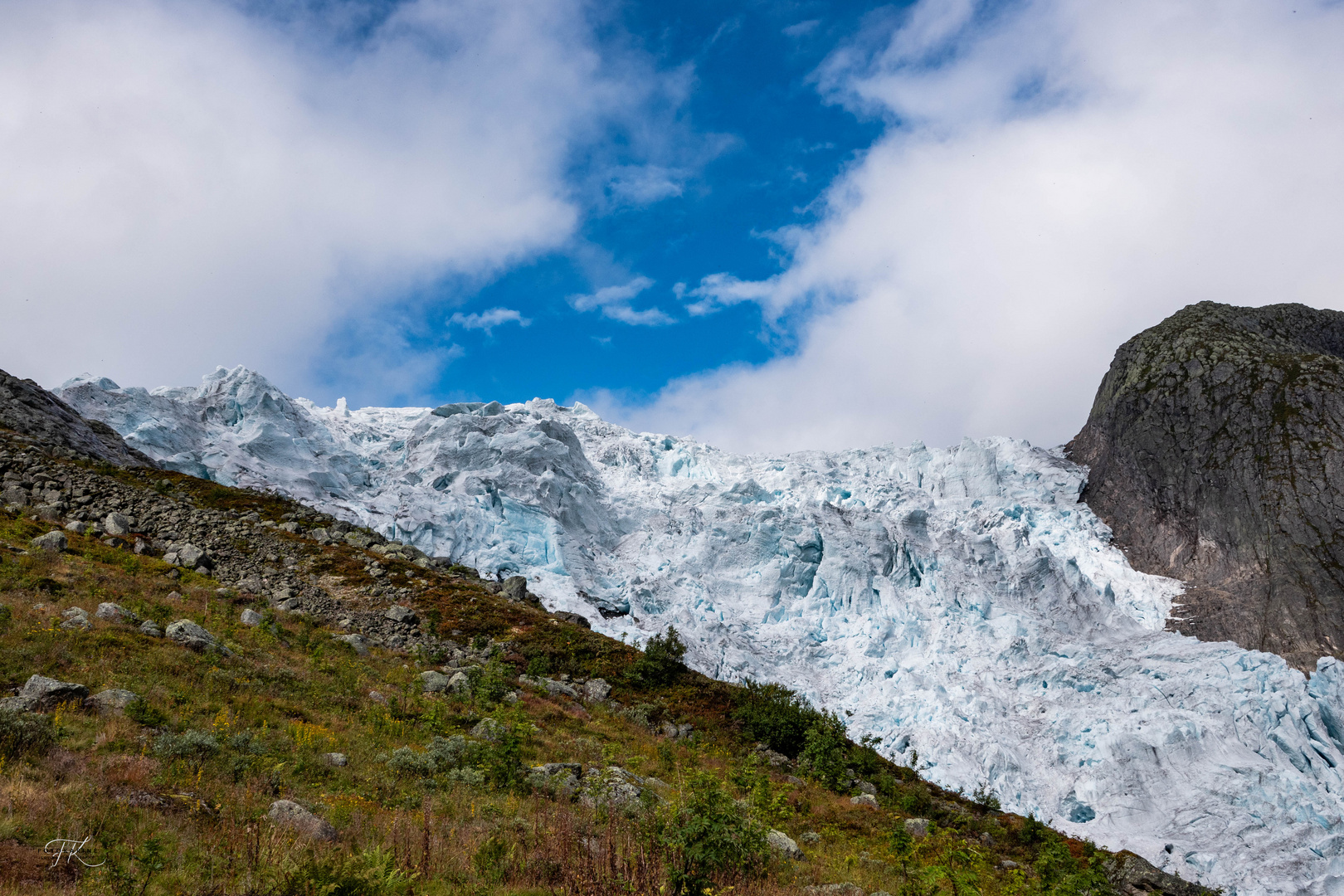 Aufstieg zum Flatbreen / Supphellebreen