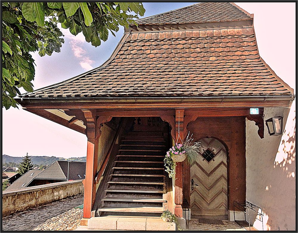 Aufstieg zum Glockenturm, Lauperswil / im Emmental