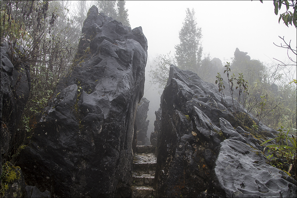 Aufstieg zum Hamrong Mountain