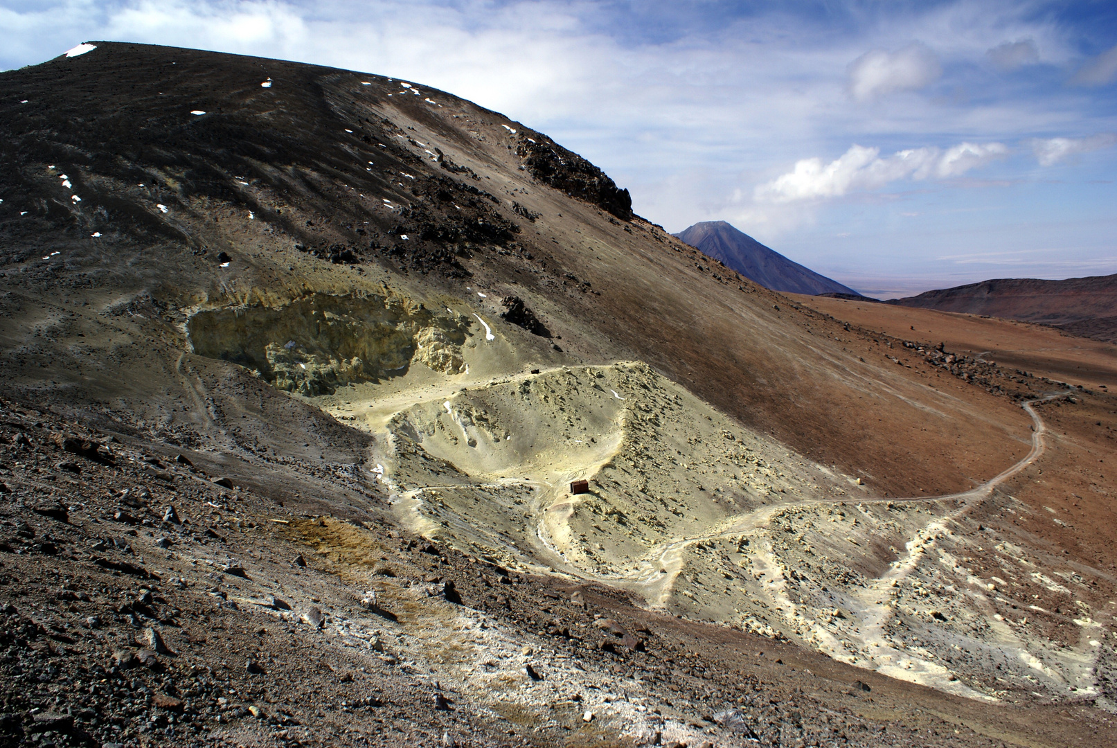 Aufstieg zum Sairecabur über die Schwefelfelder auf 5800m