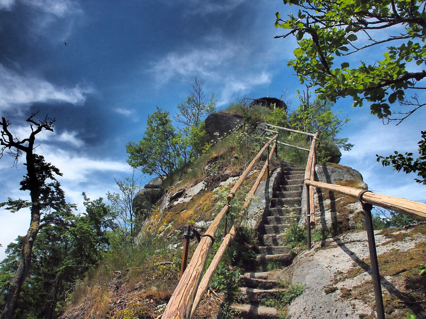 Aufstieg zum Schüsselfelsen am Waldstein