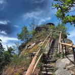 Aufstieg zum Schüsselfelsen am Waldstein