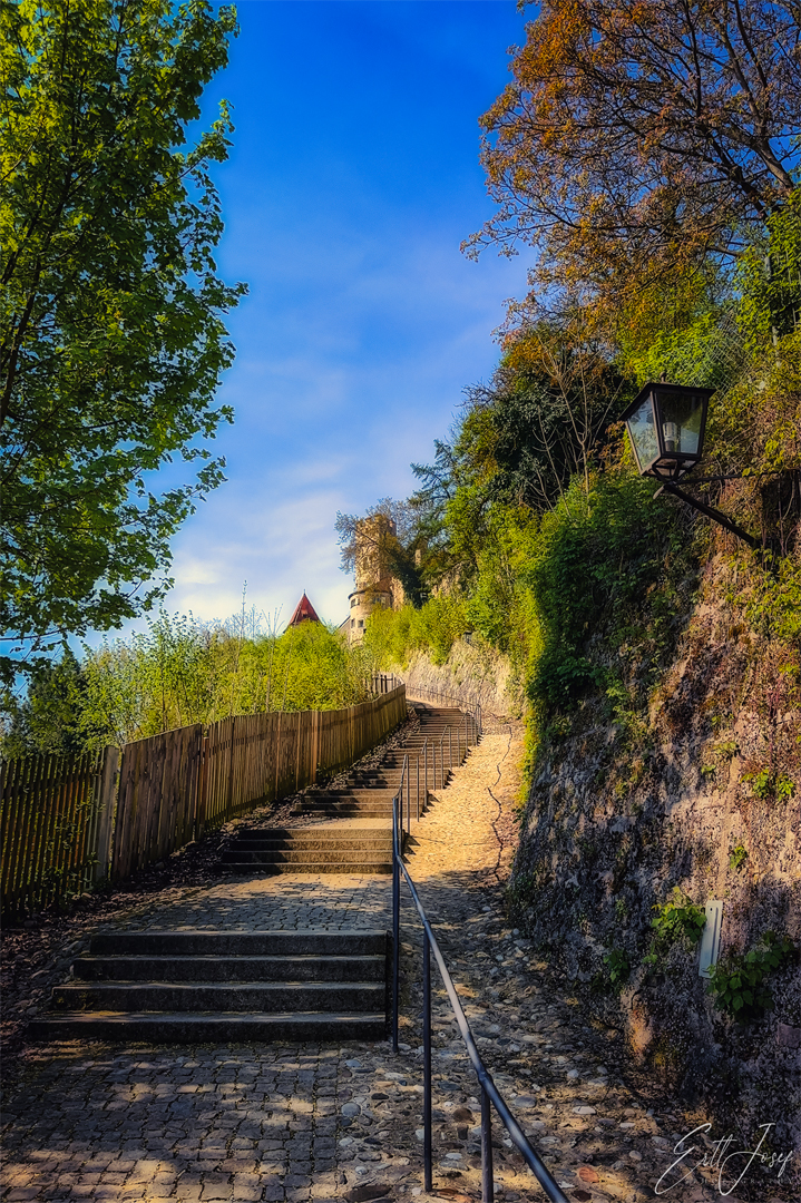 Aufstieg zur Burg von Burghausen