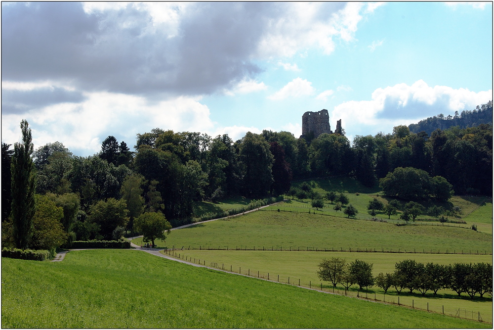 ... Aufstieg zur Ruine Pfeffingen ...