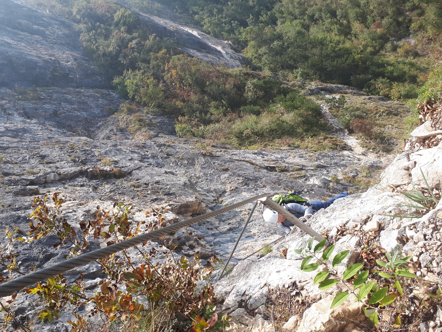 Aufwärts in der Via Ferrata Anelli delle Anguane...