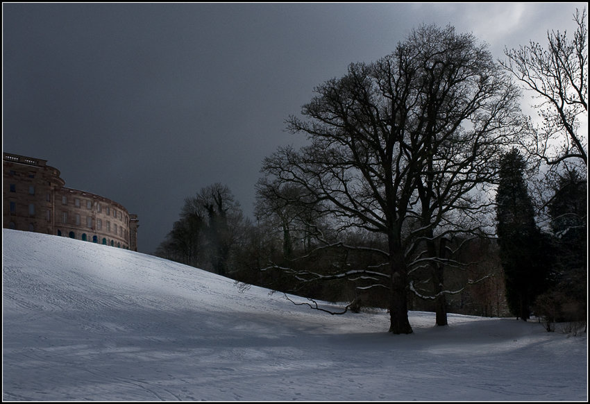 Aufziehender Schneesturm