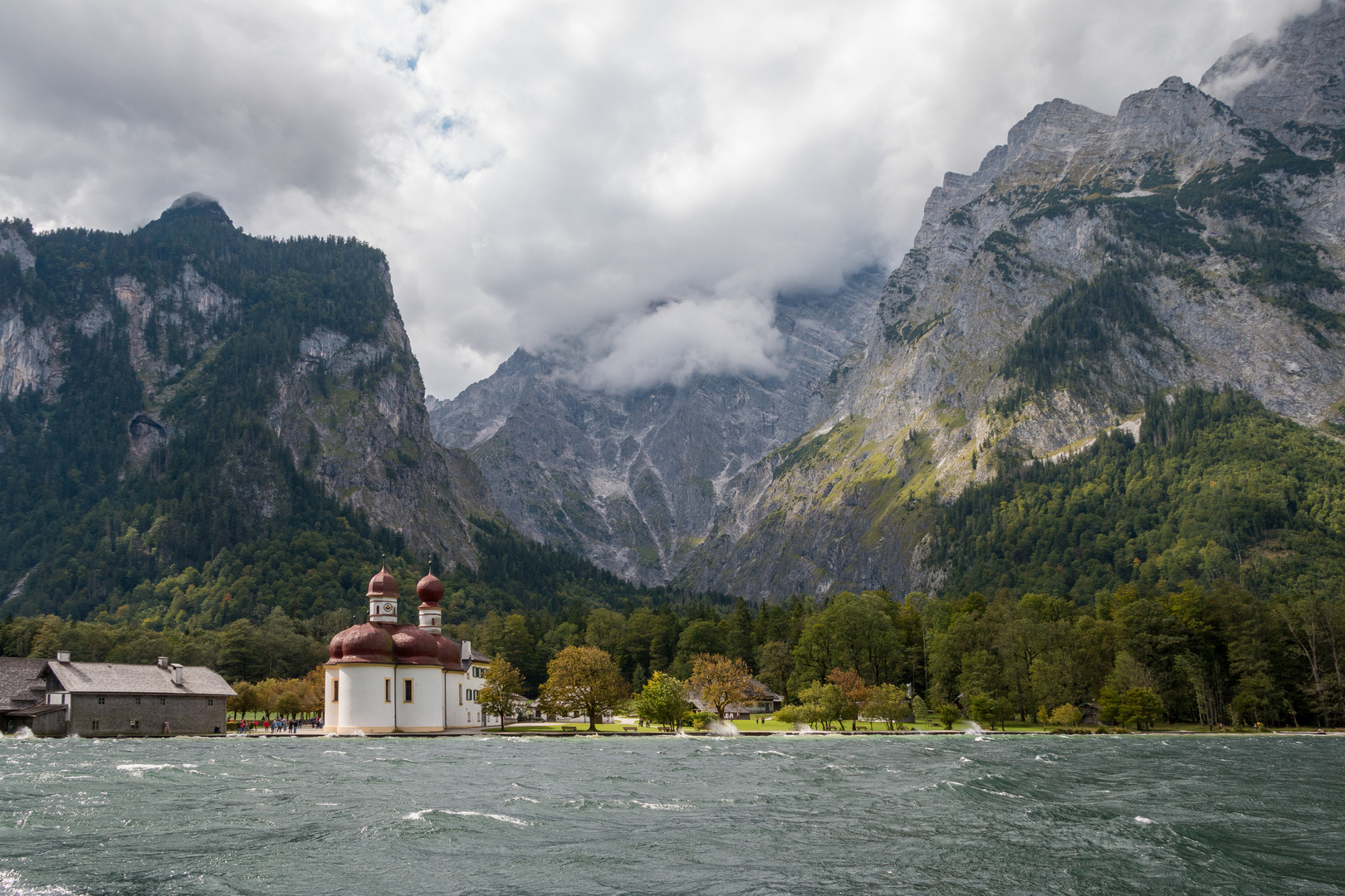 Aufziehender Sturm auf dem Königsee