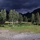 Aufziehendes Gewitter auf dem Weg zum Dalsnibba