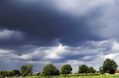 Aufziehendes Gewitter über Münster-Gievenbeck im Sommer 2014