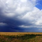 Aufziehendes Wetter auf der Elbe -Radtour