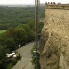 Aufzug zur Festung Königstein in Sachsen von oben betrachtet