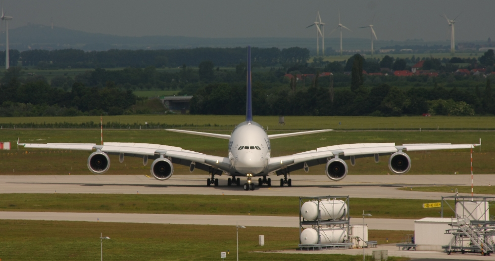 Aug in Aug mit der A380