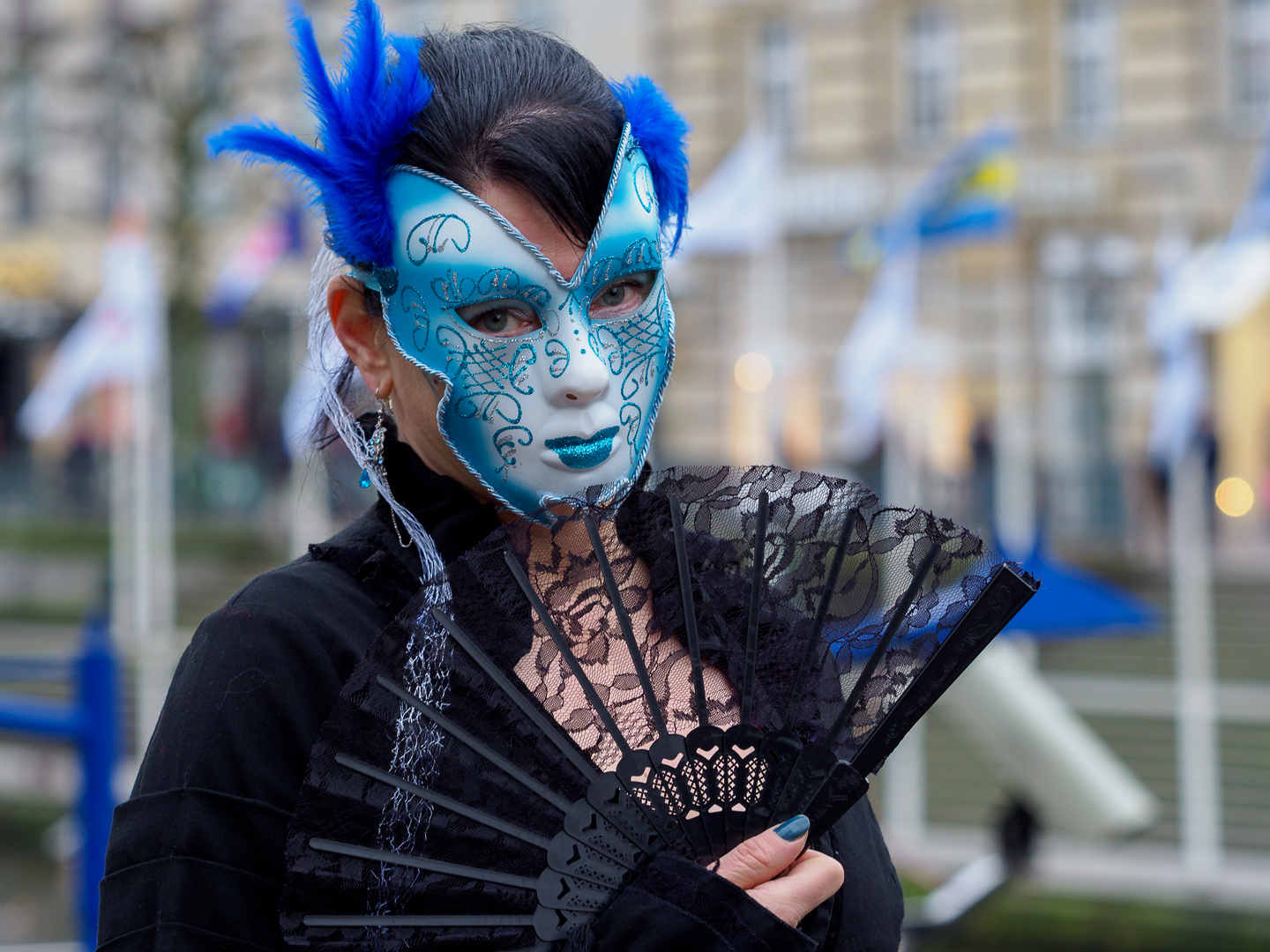 Augen und Maske